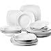 Malacasa Series Julia Piece Dinner Sets Ivory White Porcelain