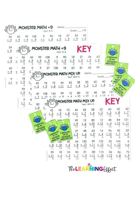 Math Fact Fluency Multiplication And Division Timed Tests Practice