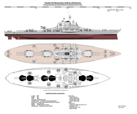 Modernized Uss Wyoming Bb 32 Ca 1941 By Loupy59 On Deviantart