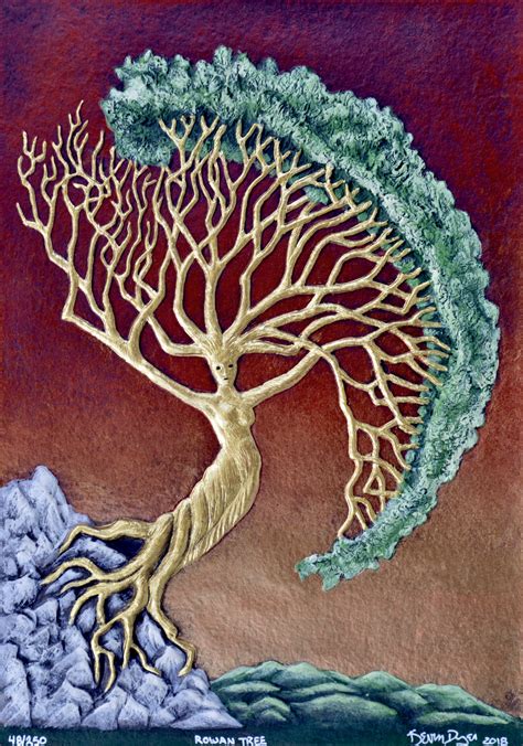 Rowan Tree Cast Paper Norse First Woman Goddess Celtic Astology