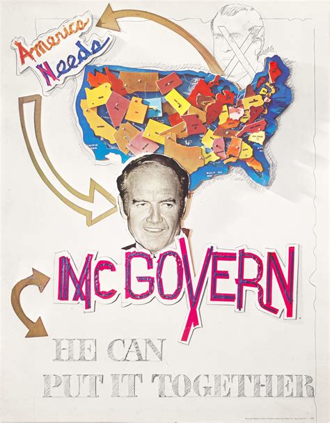 Cartographic poster for the 1972 presidential campaign of George ...