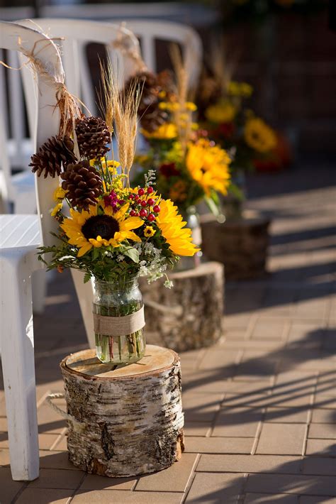 Aisle Decoration Rustic Summer Wedding Sunflower Wedding Outdoor Wedding Decorations