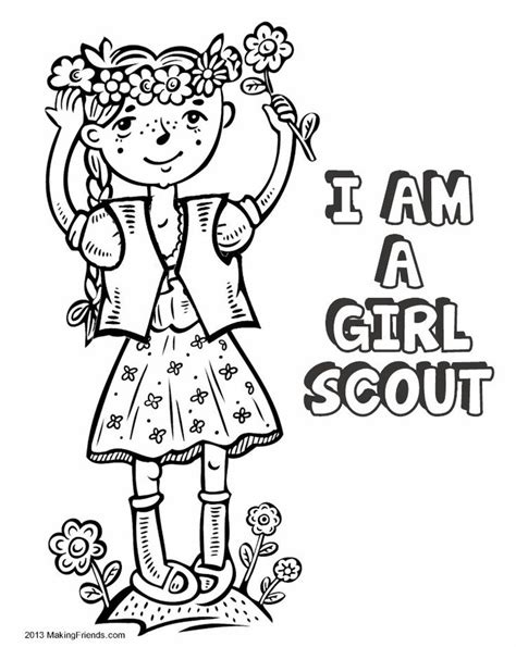 17 Best images about Girl Scout coloring pages on Pinterest | Brownie girl scouts, Adult ...