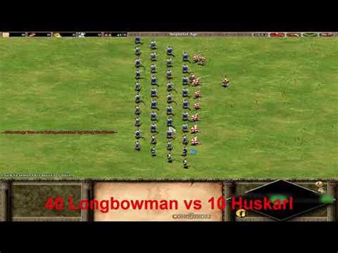 Age Of Empires 2 Longbowman Britons Vs Huskarl Goths YouTube