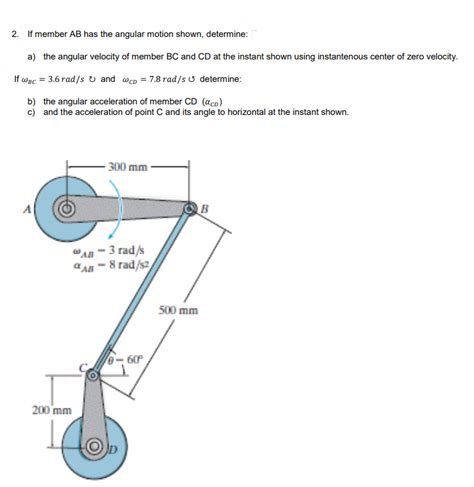 Solved 2 If Member AB Has The Angular Motion Shown Chegg