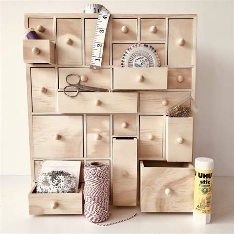 HYGGEHAUS Wooden Storage Organizer - 24 Drawer | Craft Storage ...