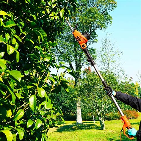 GARCARE Electric Pole Hedge Trimmer, Power Hedge Trimmer with 20 inch ...