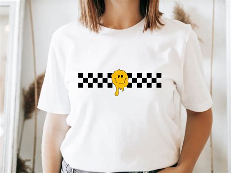 Retro Smiley Face Svg Happy Face Svg Checkered Smile Checkerboard