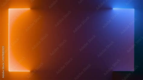 Looping D Animation Abstract Cycled Background With Red Blue Neon