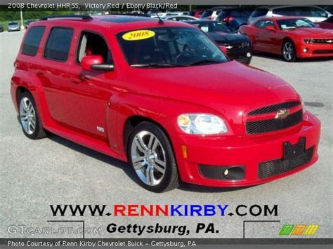 Victory Red 2008 Chevrolet Hhr Ss Ebony Blackred Interior