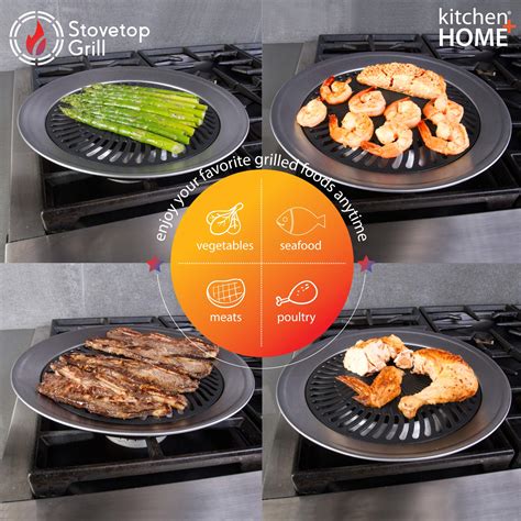 Buy Kitchen Home Stove Top Smokeless Grill Indoor Bbq Stainless