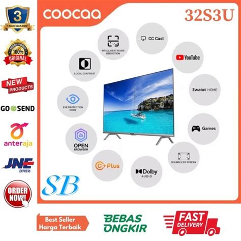 Jual COOCAA 32S3U LED TV 32 Inch SMART DIGITAL Infinity View Resmi