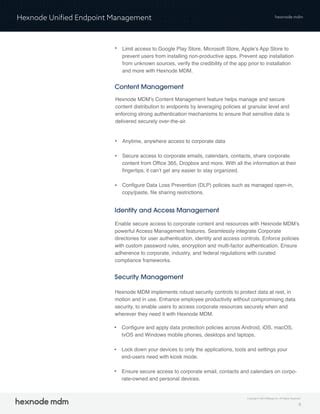 Hexnode Unified Endpoint Management PDF