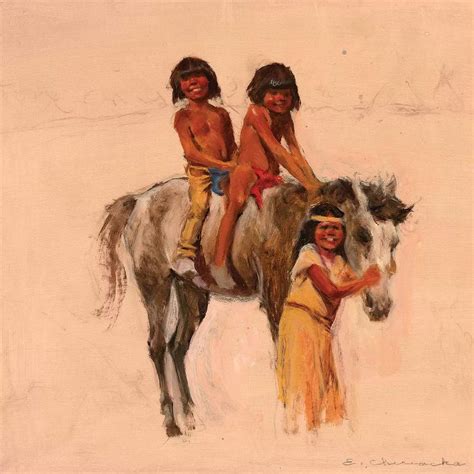 Native American Riding Horse Painting