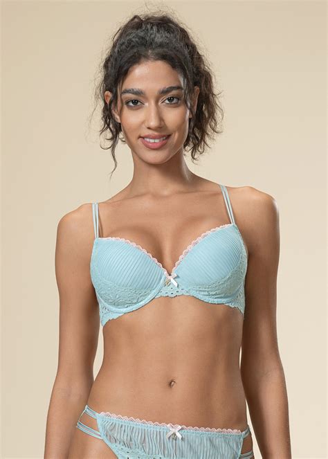 Annie Seductive Underwired Demi Blue Lace Bra