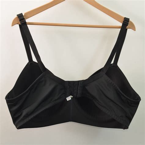 Cacique Lightly Lined T Shirt No Wire Bra Womens 44dd Black Nylon Wireless Ebay