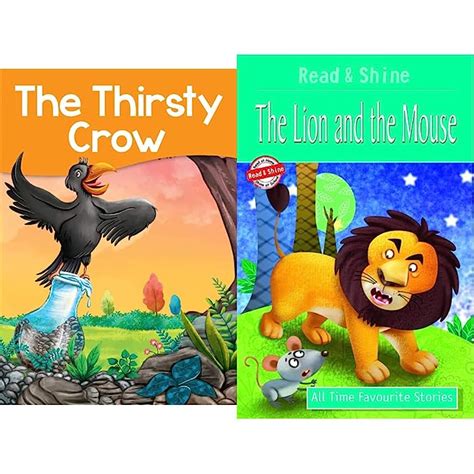 Buy The Thirsty Crow Story Book The Lion And The Mouse Set Of 2