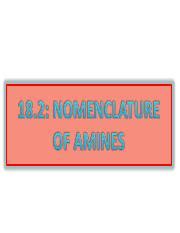 AMINE - NOMENCLATURE.pdf - AMINES Organic nitrogen compounds N H H H ...