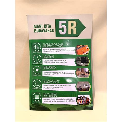 Jual Poster K Poster Terapkan R Di Tempat Kerja Poster Ayo