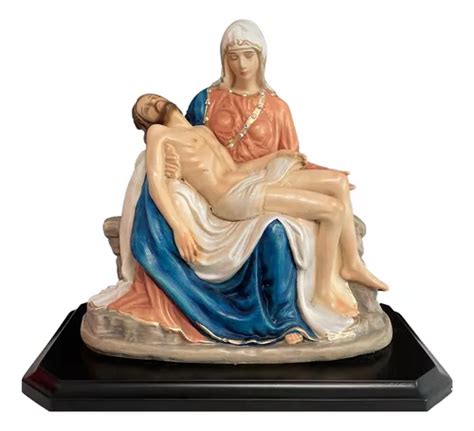 Virgen De La Piedad Figura En Resina Cm Con Base Meses Sin Inter S