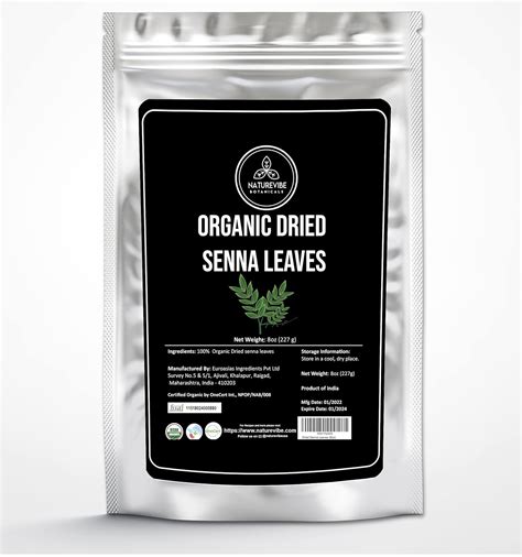 Amazon Naturevibe Botanicals Organic Dried Senna Leaves 8oz Non