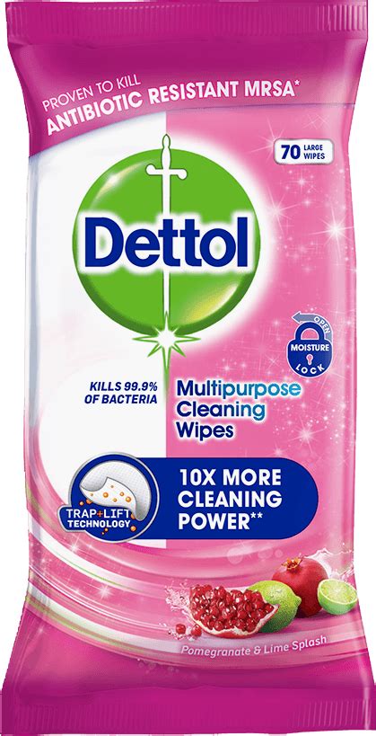 Dettol Multi Purpose Cleaning Wipes Pomegranate 70ct Dettol