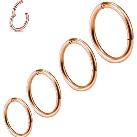 Piercings De Nez En Acier Inoxydable Mm G Or Rose Pour