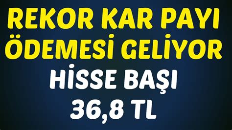 REKOR KAR PAYI ÖDEMESİ GELİYOR HİSSE BAŞI 36 8 TL borsa yorum