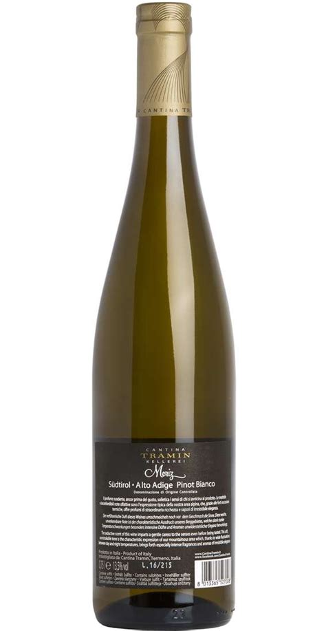 Pinot Bianco Moriz Doc Trentino Alto Adige Italia Tramin