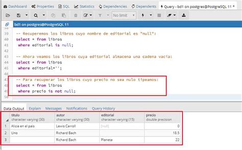 Tutorial De Postgresql Valores Null Is Null