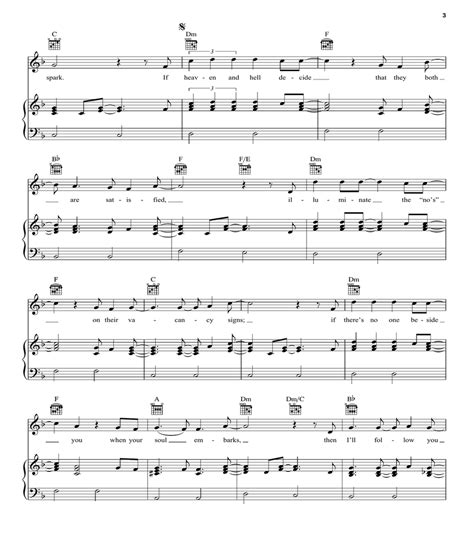 I Will Follow You Into The Dark By Death Cab For Cutie Guitar Digital Sheet Music Sheet