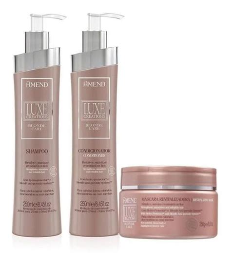 Amend Luxe Creations Blonde Care Kit Shampoo Condicionador Máscara