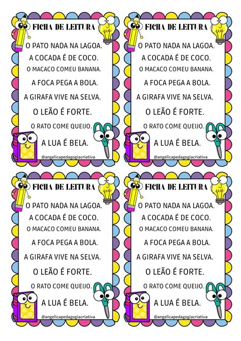 Ficha De Leitura Artofit