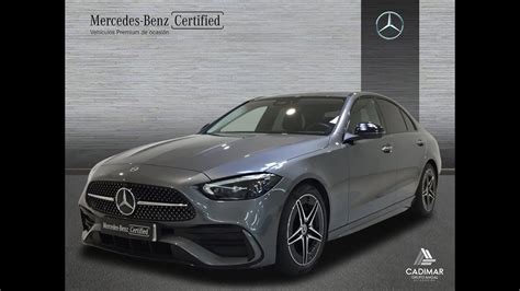 MERCEDES BENZ CLASE C 220D GRIS SELENITA 9G TRONIC AMG LINE P