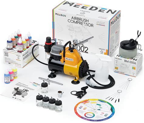 Amazon MEEDEN Airbrush Kit With Compressor 1 5 HP Quite Air