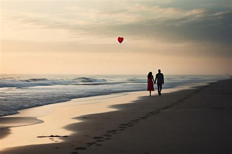 Premium Photo Romantic Beach Stroll