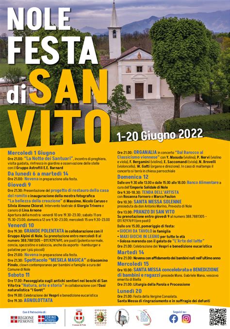 Festa Di San Vito 2022 Parrocchia Di Nole