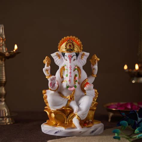 Marble Dust Lord Ganesha Ganpati Vinayak Idol Home At Rs In Noida