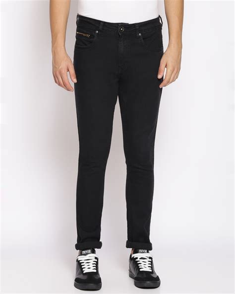 Buy Men S Black Slim Fit Jeans Online At Bewakoof