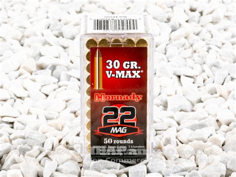 Hornady 50 Rounds 30 Grain V Max 22 Magnum