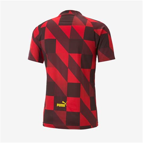 Puma Manchester City Pre Match Shirt Tango Red Puma Black