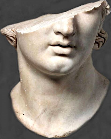 Hadrian Fragmentary Colossal Head Of A Youth Greek Hellenistic