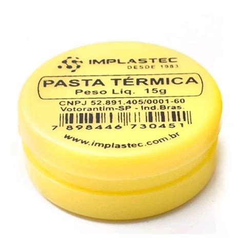 Pasta Termica Implastec Para Processador CPU 15 G Shopee Brasil