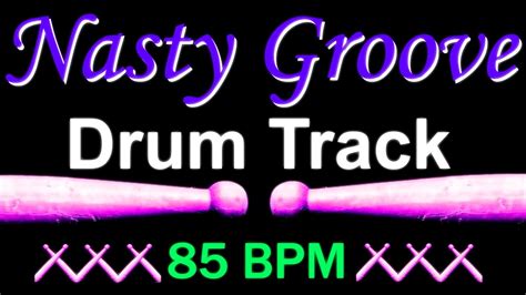 Nasty Groove Drum Track 85 BPM Rock Drum Beats For Bass Guitar