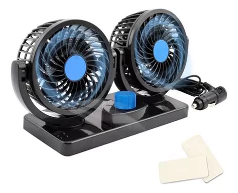 Ventilador Doble Para Auto 12v Rotación 360 2velocidades MercadoLibre