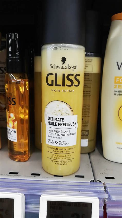 Composition Schwarzkopf Gliss Ultimate Huile Pr Cieuse Lait D M Lant