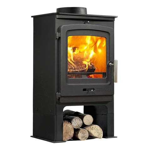 P1 Contemporary Multifuel Stove Low Legs Aquaflames Daventry