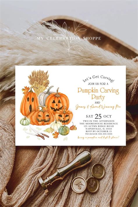 Editable Halloween Party Invitation Template Halloween Etsy