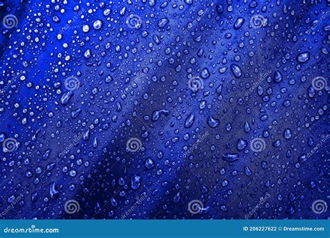 Water Drops On The Fabric Stock Photo Image Of Nylon 206227622