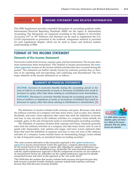 Format Of The Income Statement Summaries Accounting Docsity